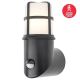 Redo 90201 - Lamp voor Buiten met Sensor TRITON 1xE27/28W/230V IP54 zwart