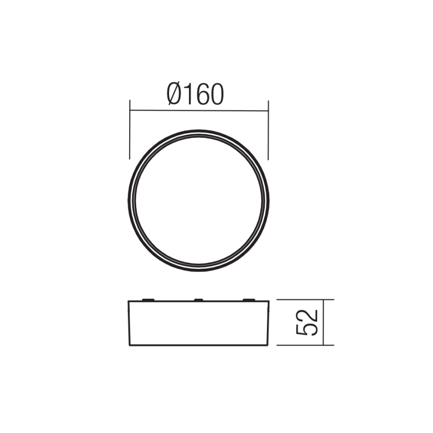 Redo 90494 - LED Plafondlamp voor buiten URANIA LED/10W/230V diameter 16 cm 3000K IP65 wit