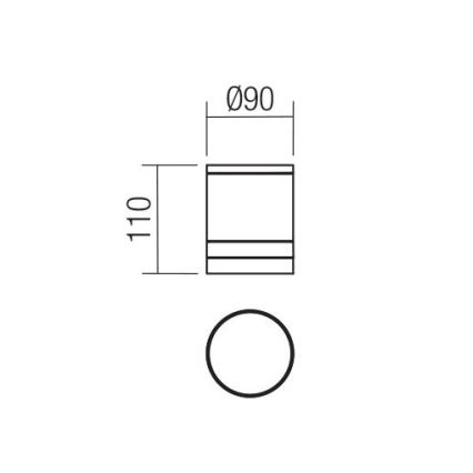 Redo 90519 - Plafondlamp voor buiten CARGO 1xGU10/28W/230V IP54 antraciet