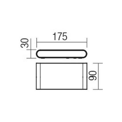 Redo 9054 - LED Wandlamp voor buiten POCKET LED/6W/230V IP54