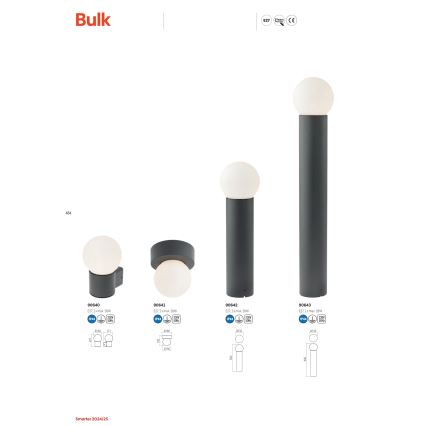 Redo 90643 - Buitenlamp BULK 1xE27/28W/230V 80 cm IP44 antraciet