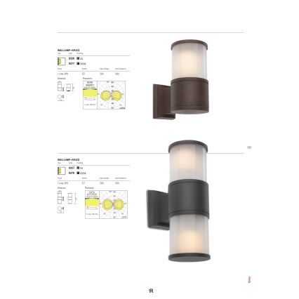 Redo 9326 - Wandlamp EXTER 1xE27/42W/230V IP54