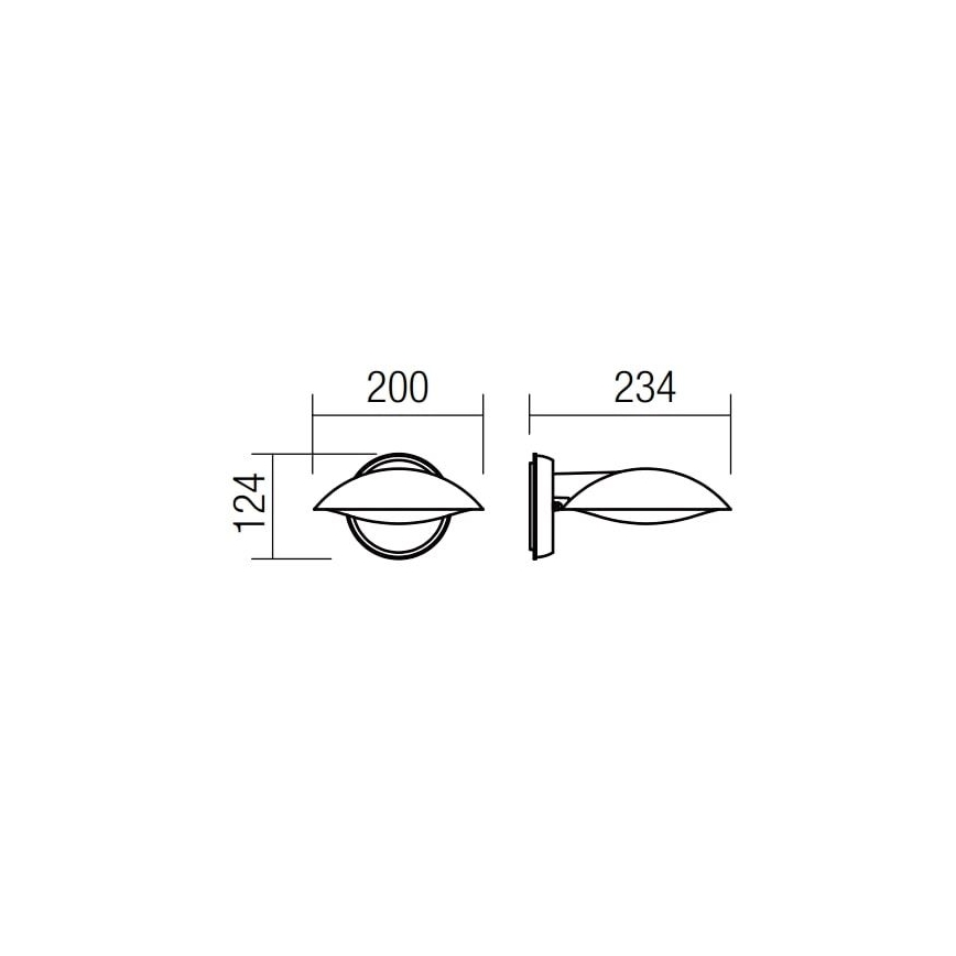 Redo 9617 - LED buiten wandlamp CAPP LED/12W/230V IP54 antraciet