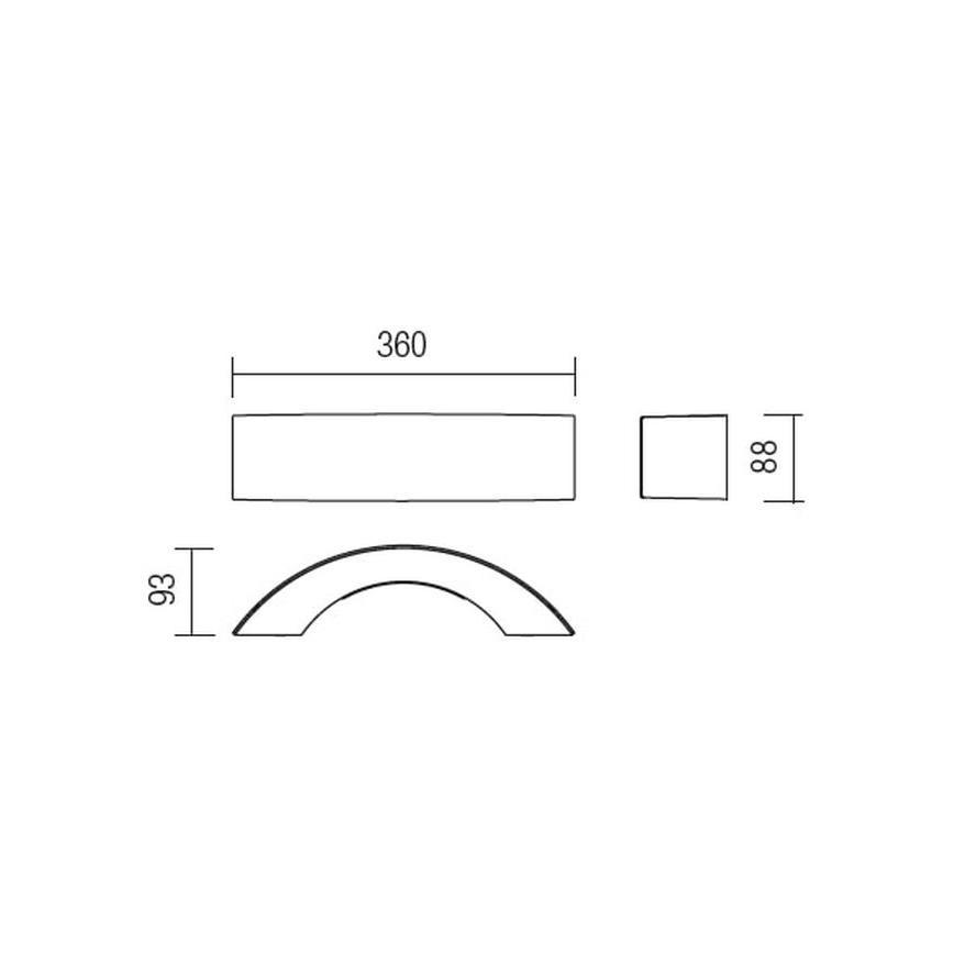 Redo 9904 - LED Wandlamp voor buiten ECLIPSE 3xLED/3W/230V IP54