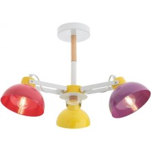 Redo - Hanglamp met vaste hanger voor een kinderkamer EOLO 3x E27 / 42W / 230V