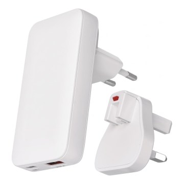 Reisadapter met verwisselbare stekkers USB GaN 100-250V