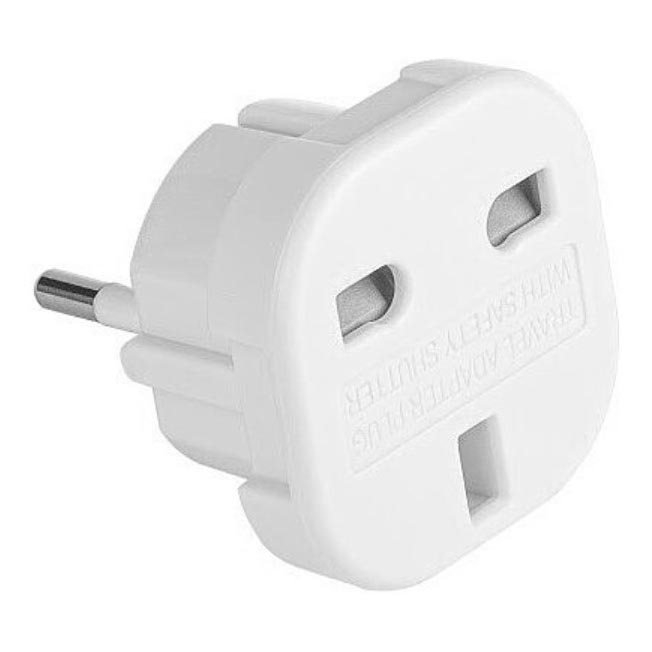 Reisadapter UK/EU 230V wit