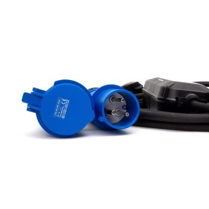 Reislaadstation voor elektrische auto's EV/PHEV AC Type 2 32A/230V 7,4kW IP55 5m + adapter 230V 3,7kW + Etui