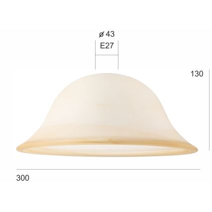 Reserve glas voor kroonluchter SFERA E27 130x300 mm beige