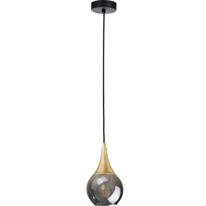 Reserve glas voor kroonluchter LACRIMA SMOKY E27 diameter 15 cm zwart gerookt