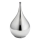 Reserve glas voor kroonluchter diameter 16,5 cm glanzend chroom
