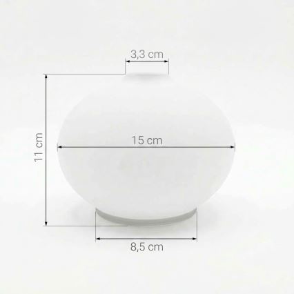 Reserve glas voor kroonluchter E14 diameter 15 cm wit