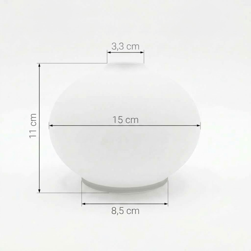 Reserve glas voor kroonluchter E14 diameter 15 cm wit
