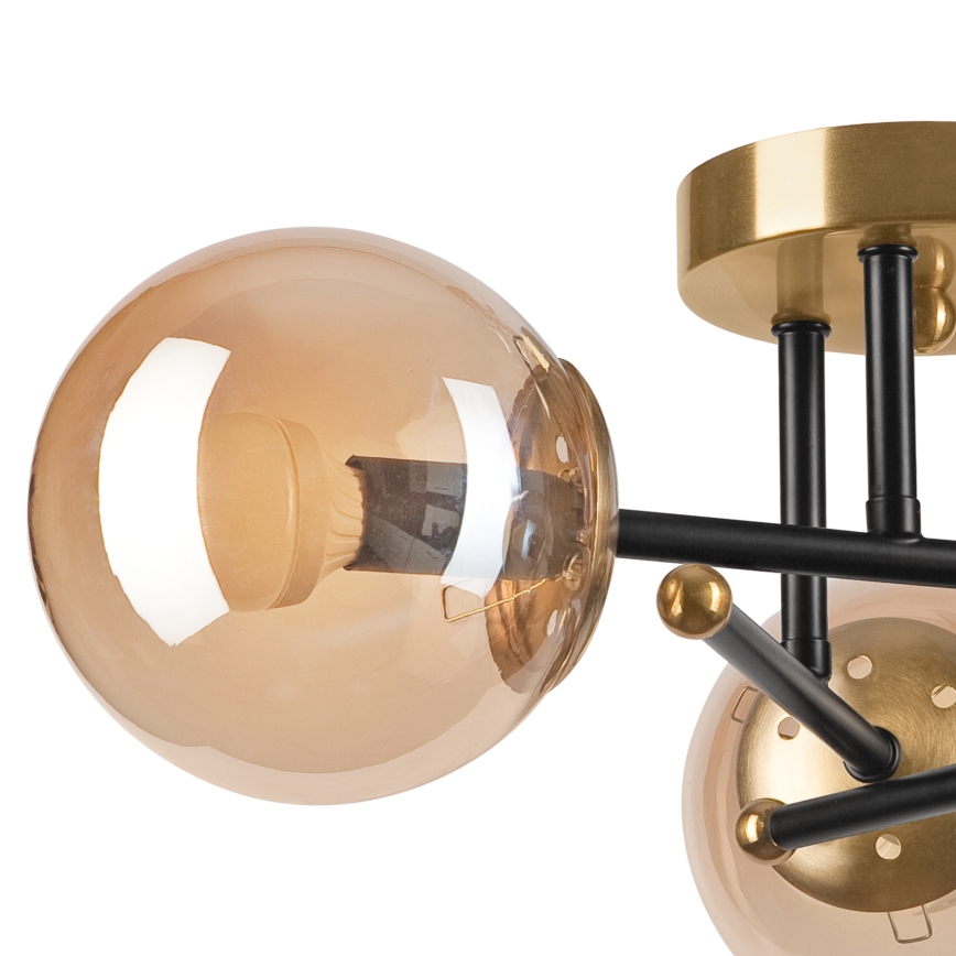 Reserve glas voor kroonluchter MALENA E14 gerookt beige