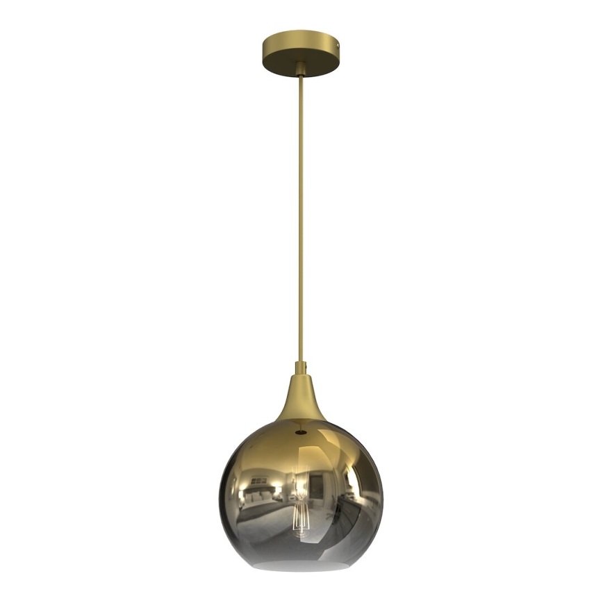 Reserve glas voor kroonluchter MONTE E27 diameter 20 cm goud/gerookt