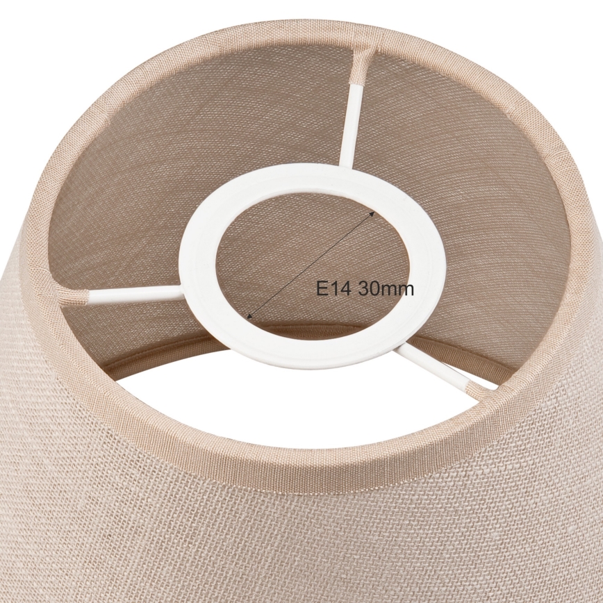 Vervangende lampenkap voor kroonluchter en wandlamp ANTONIO E14 120x150 mm beige