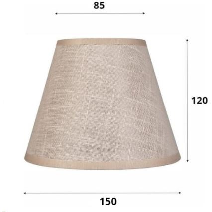 Vervangende lampenkap voor kroonluchter en wandlamp ANTONIO E14 120x150 mm beige
