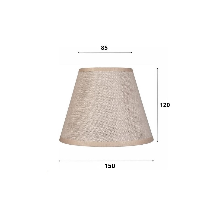 Vervangende lampenkap voor kroonluchter en wandlamp ANTONIO E14 120x150 mm beige