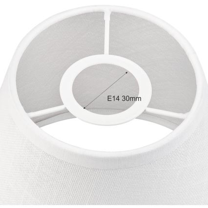 Vervangende lampenkap voor kroonluchter en wandlamp ANTONIO E14 140x160 mm wit