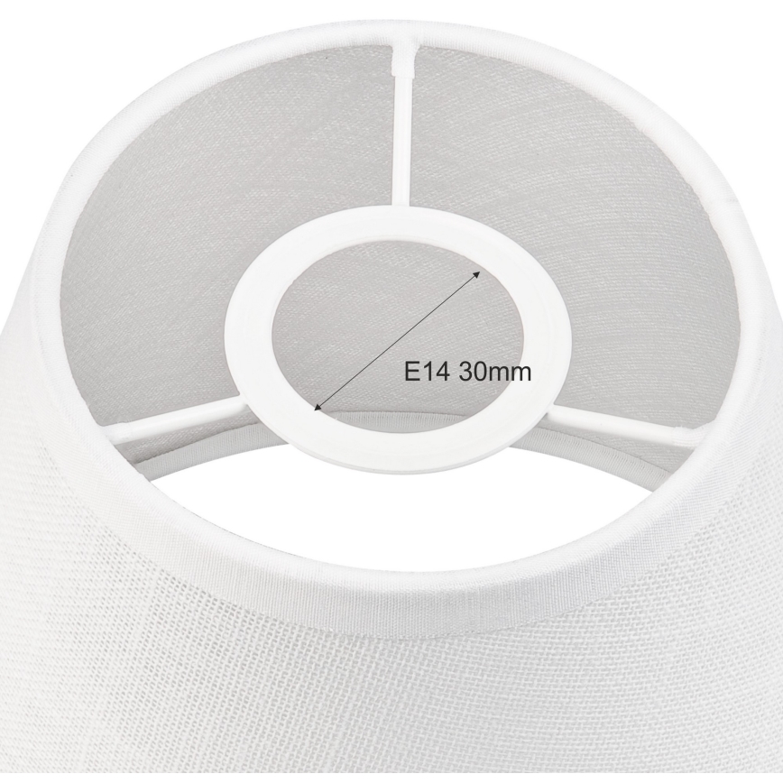 Vervangende lampenkap voor kroonluchter en wandlamp ANTONIO E14 140x160 mm wit