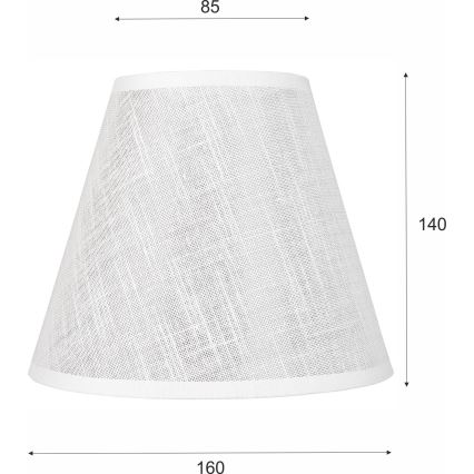 Vervangende lampenkap voor kroonluchter en wandlamp ANTONIO E14 140x160 mm wit