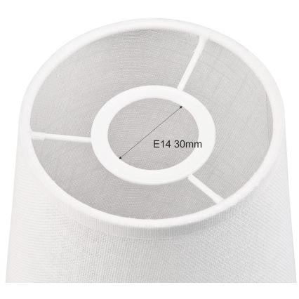 Vervangende lampenkap voor kroonluchter en wandlamp ANTONIO E14 150x120 mm wit