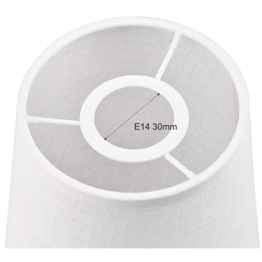 Vervangende lampenkap voor kroonluchter en wandlamp ANTONIO E14 150x120 mm wit