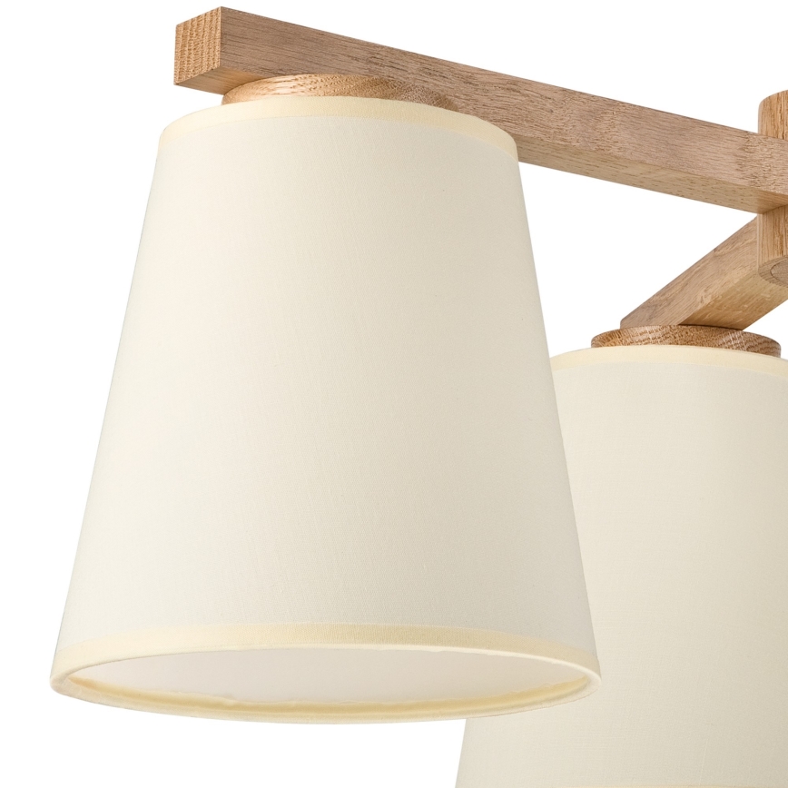 Vervangende lampenkap voor kroonluchter en wandlamp ELLIE E27 diameter 15 cm crème