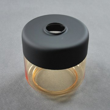 Reserveglas voor kroonluchter AMBER E27, Ø 14 cm, zwart/gerookt‑beige