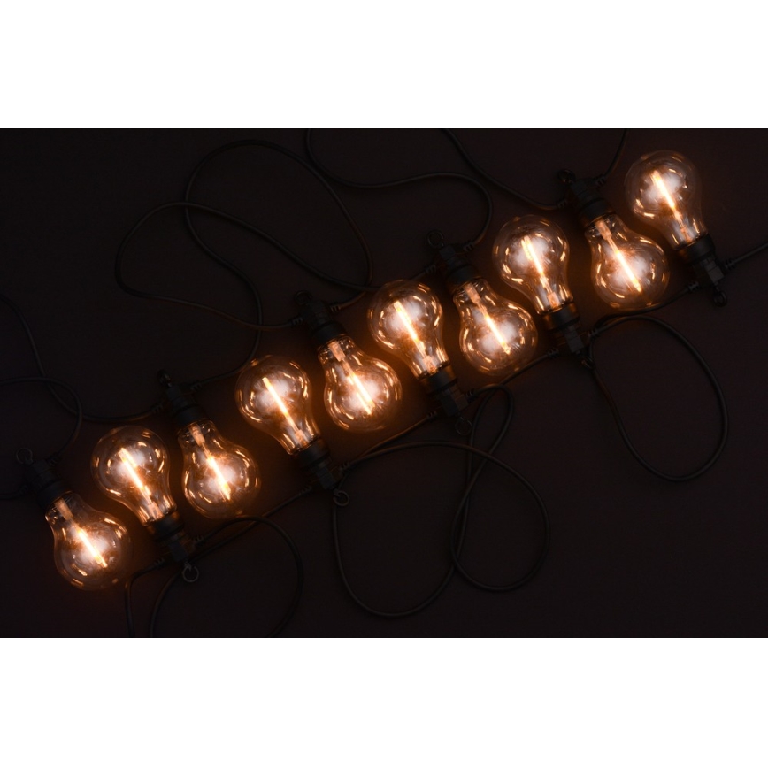 Decoratieve LED Lichtketting voor Buiten 10xA60 7,5m IP44 warm wit