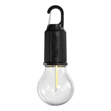 Retlux - dimbare oplaadbare LED-zaklamp, 0,3 W, USB, 400 mAh, IP44, zwart