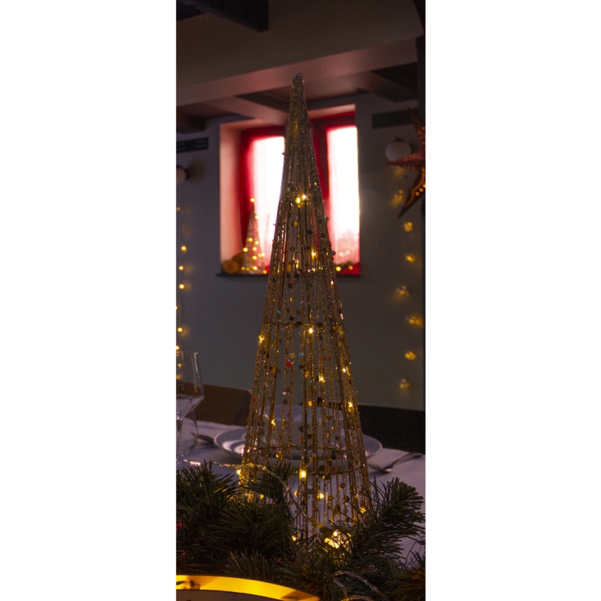 Kerst LED Decoratie LED/2xAA 40 cm kegel