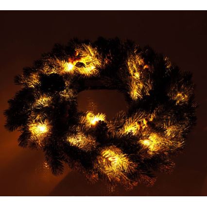 Kerst LED Krans LED/2xAA d. 40 cm