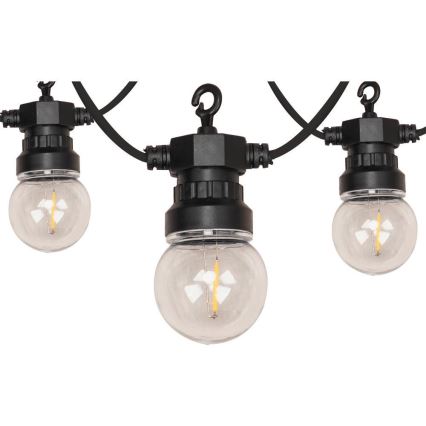 LED buiten decoratieve lichtslinger GIRLANDA G45 10x E27/230 V 8 m IP44 warm wit