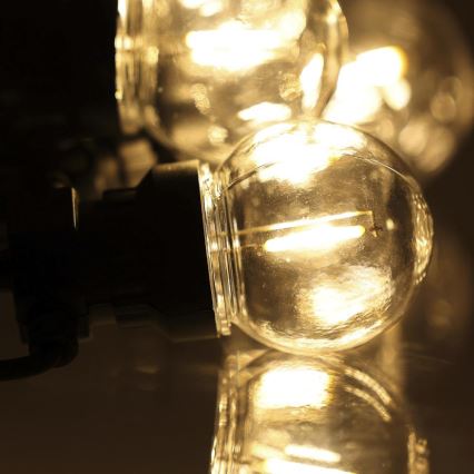 LED buiten decoratieve lichtslinger GIRLANDA G45 10x E27/230 V 8 m IP44 warm wit