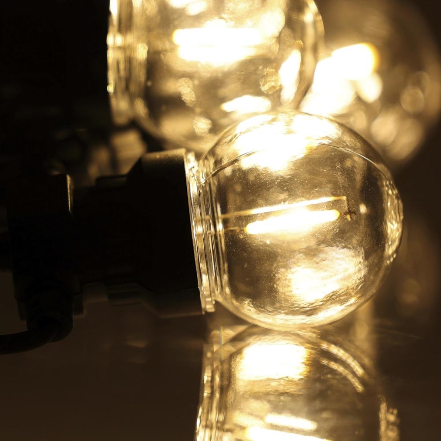 LED buiten decoratieve lichtslinger GIRLANDA G45 10x E27/230 V 8 m IP44 warm wit