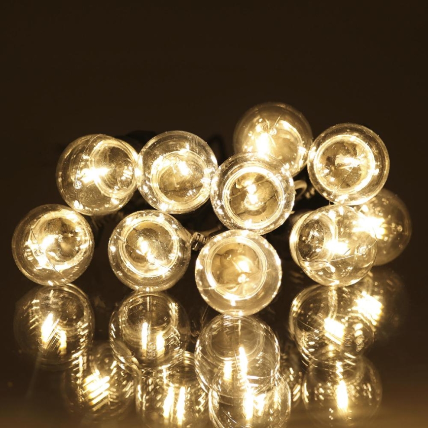 LED buiten decoratieve lichtslinger GIRLANDA G45 10x E27/230 V 8 m IP44 warm wit