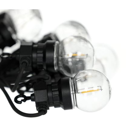 LED buiten decoratieve lichtslinger GIRLANDA G45 10x E27/230 V 8 m IP44 warm wit