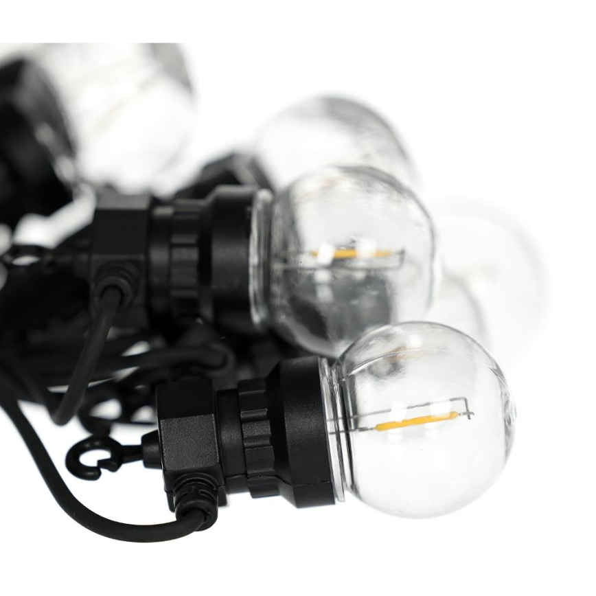 LED buiten decoratieve lichtslinger GIRLANDA G45 10x E27/230 V 8 m IP44 warm wit