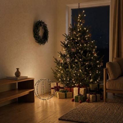 LED buiten kerstdecoratie LED/2,1W/230V Ø 40 cm IP44 warm wit