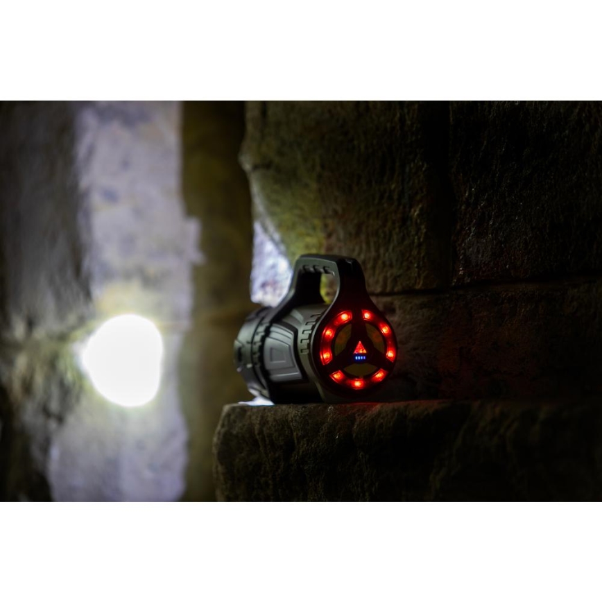 LED Dimbaar buitenshuis oplaadbaar zaklamp met een powerbank LED/21W/4400mAh IP44