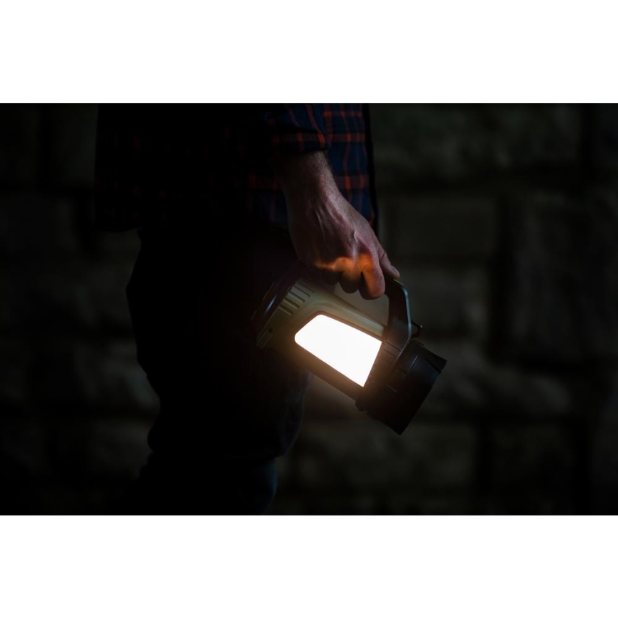 LED Dimbaar buitenshuis oplaadbaar zaklamp met een powerbank LED/21W/4400mAh IP44