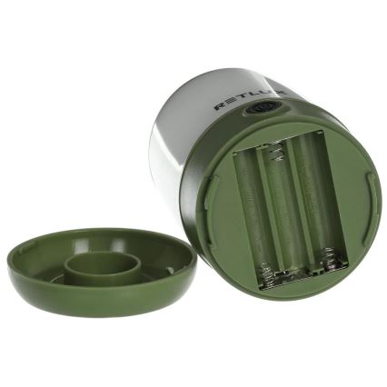 LED Dimbaar draagbaar lamp LED/3W/3xAAA groen