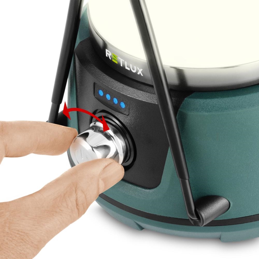 LED Dimbaar draagbaar lamp met powerbankfunctie LED/3W/4400 mAh IPX2