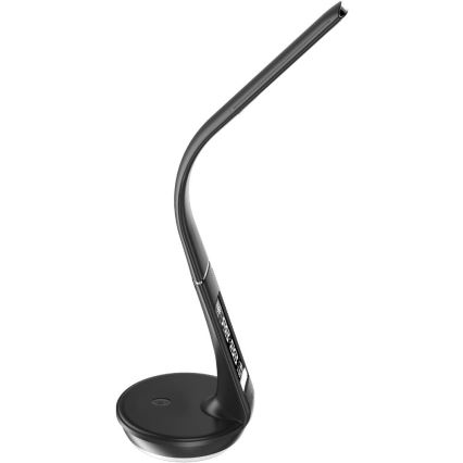 LED dimbare tafel lamp met draadloos opladen Qi 5W en scherm LED/6W/230V 3000/4000/6000K zwart