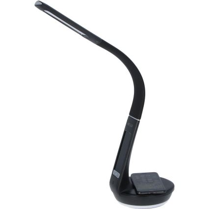 LED dimbare tafel lamp met draadloos opladen Qi 5W en scherm LED/6W/230V 3000/4000/6000K zwart