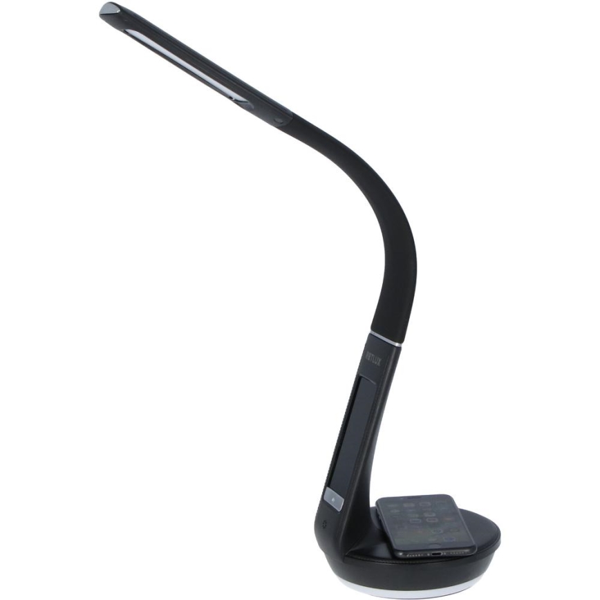 LED dimbare tafel lamp met draadloos opladen Qi 5W en scherm LED/6W/230V 3000/4000/6000K zwart