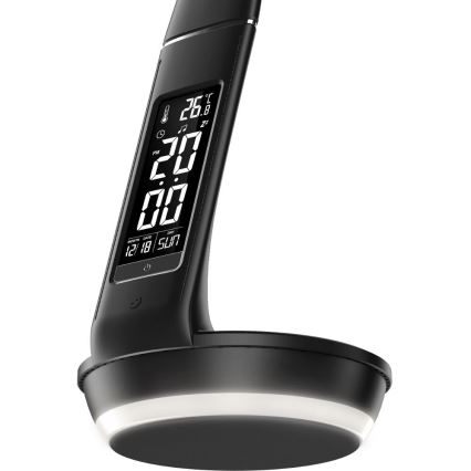LED dimbare tafel lamp met draadloos opladen Qi 5W en scherm LED/6W/230V 3000/4000/6000K zwart