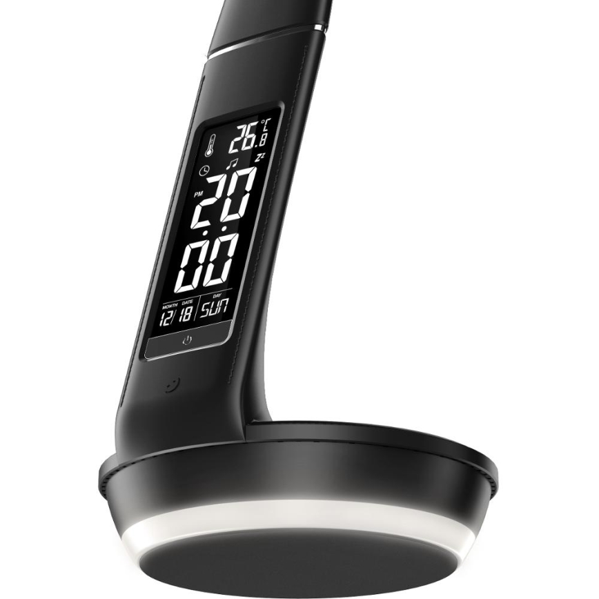 LED dimbare tafel lamp met draadloos opladen Qi 5W en scherm LED/6W/230V 3000/4000/6000K zwart