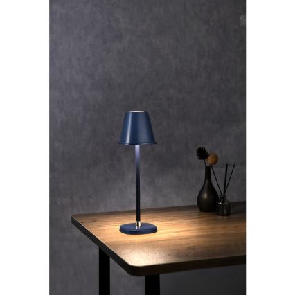 LED Dimbare oplaadbare tafellamp LED/3W/1800 mAh donkerblauw